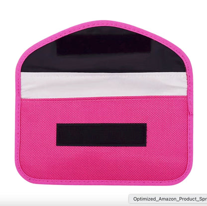 textured Faraday EMF Blocking Phone Pouch for Standard iPhone in lighting effect