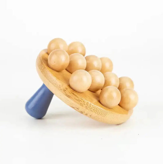 Wooden Ball Muscle Press, Acupressure and Reflexology Therapy, Durable Design for Control Wax and Wane