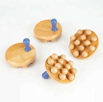 Wooden Ball Muscle Press, Acupressure and Reflexology Therapy, Durable Design for Control Wax and Wane