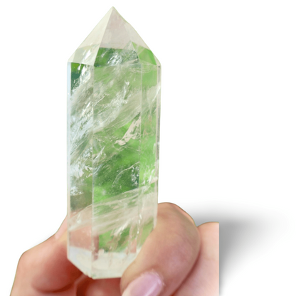 AAA Clear Quartz Monolithic Tower | Premium Clarity with 1.5" Thick Stabilized Base | Museum Grade Crystal Point | Precision Cut, Full Clarity Obelisk - Wax | Wane - clear quartz - Crystal15