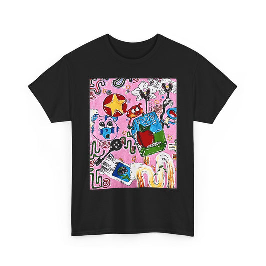Abstract Collage Art T-Shirt — Colorful Doodle Graphic Tee - Wax | Wane - 2 day delivery - T-Shirt1