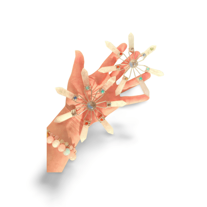 Amethyst, Clear Quartz & Rose Quartz Suncatcher – Modern Window Decor | Real Gemstone, Handcrafted Elegance - Wax | Wane