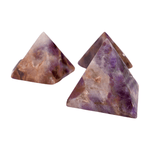 Amethyst Crystal Pyramid – 1.5” Carved Geometric Mineral from Brazil - Wax | Wane - Decor - Crystal5