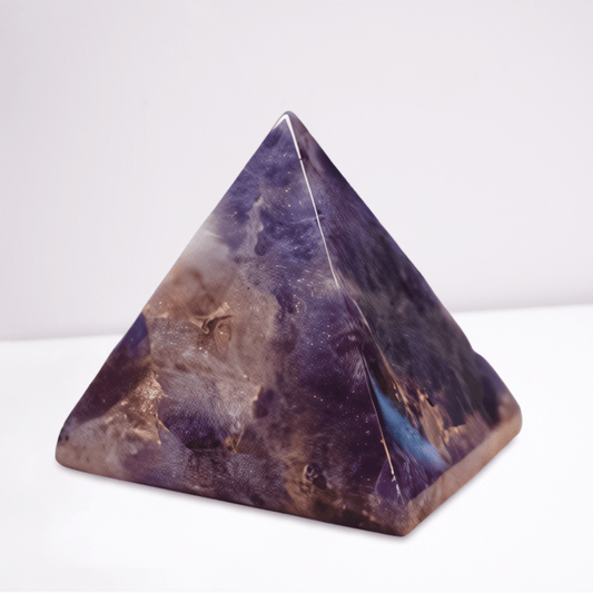 Amethyst Crystal Pyramid – 1.5” Carved Geometric Mineral from Brazil - Wax | Wane - Decor - Crystal2