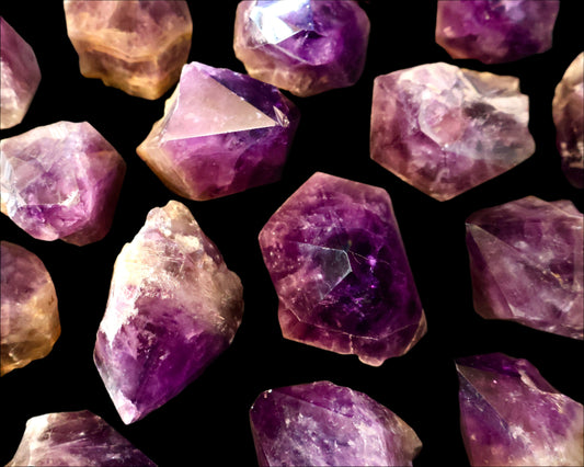Amethyst Philosopher's Stone – Rough Untreated Quartz Crystal with Semi - Polished Point - Wax | Wane