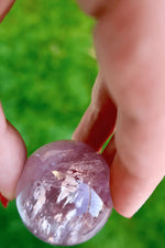 Amethyst Premium Sphere – Polished Crystal Ball of Clarity & Calm (Translucent Purple, Pocket Size ~0.75