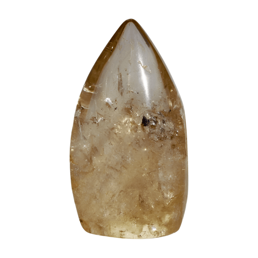 Citrine Smooth Droplet – Smokey Golden - Honey, Pocket - Sized Crystal for Abundance & Manifestation - Wax | Wane - abundance - Crystal1