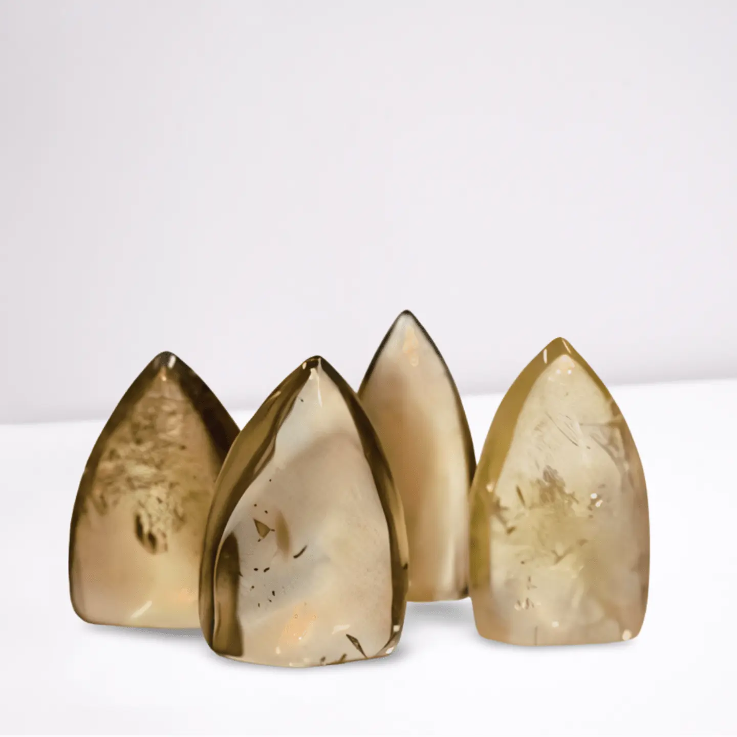 Citrine Smooth Point - Small, Smooth Crystal Stands Or Fits In Pocket - Wax | Wane - Decor - 2