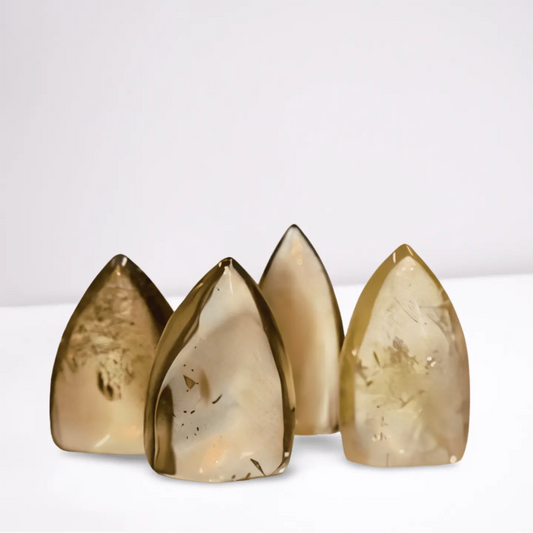 Citrine Smooth Point - Small, Smooth Crystal Stands Or Fits In Pocket - Wax | Wane - Decor - 2