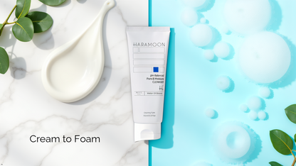 HARAMOON Pure Moisture Cleanser | Gentle Korean Face Wash | Purifying & Hydrating | Centella, HA, Niacinamide | Vegan, EWG Verified