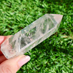 Clear Quartz Crystal Mineral Point with Natural Inclusions, 3