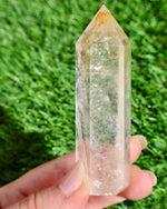 Clear Quartz Crystal Mineral Point with Natural Inclusions, 3