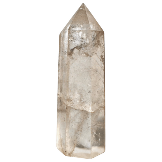 Clear Quartz Crystal Mineral Point with Natural Inclusions, 3" Obelisk Tower - Wax | Wane - clear quartz - Crystal3