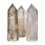 Clear Quartz Crystal Mineral Point with Natural Inclusions, 3