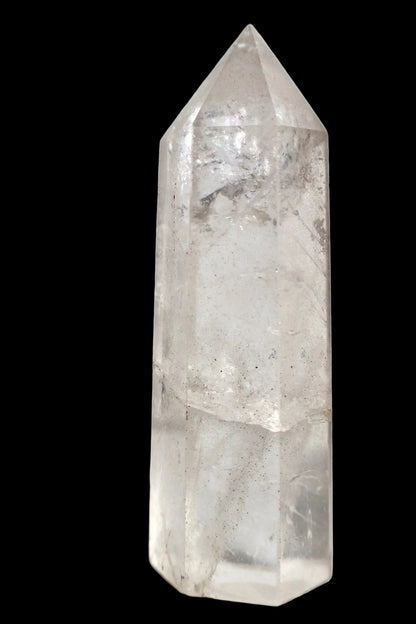 Clear Quartz Crystal Mineral Point with Natural Inclusions, 3" Obelisk Tower - Wax | Wane - clear quartz - Crystal1