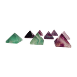Colorful Fluorite Crystal Pyramid - ONE PIECE - 1 Inch Size - Vivid Natural Green Purple Banding - Polished Untreated Crystal Gemstone for Meditation, Focus, Energy Work & Home Decor - Wax | Wane - Decor - Crystal10