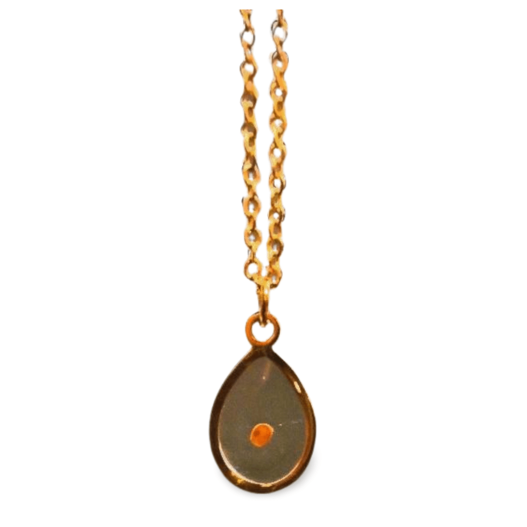 Faith The Size of a Mustard Seed Necklace, Gold Plated Teardrop Pendant with Real Mustard Seed, Stainless Steel Chain, Christian Religious Jewelry | Premium Quality, Durable & Functional, Everyday Use - Wax | Wane - necklace - Jewelry1