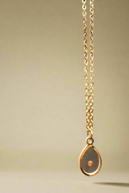 Faith The Size of a Mustard Seed Necklace, Gold Plated Teardrop Pendant with Real Mustard Seed, Stainless Steel Chain, Christian Religious Jewelry | Premium Quality, Durable & Functional, Everyday Use - Wax | Wane - 2