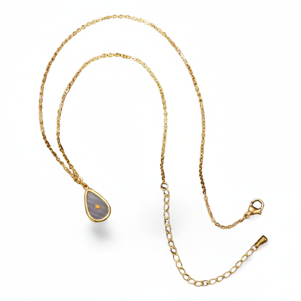 Faith The Size of a Mustard Seed Necklace, Gold Plated Teardrop Pendant with Real Mustard Seed, Stainless Steel Chain, Christian Religious Jewelry | Premium Quality, Durable & Functional, Everyday Use - Wax | Wane - 1