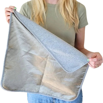 Faraday EMF Shielding Blanket – 18"x18" Laptop Pad | Silver Fiber Anti - Radiation Protection for - Wax | Wane