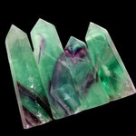 Fluorite Crystal Tower – Classic Green - Purple - Blue | Natural Gemstone Obelisk - Wax | Wane - banded fluorite - Crystal Tower3