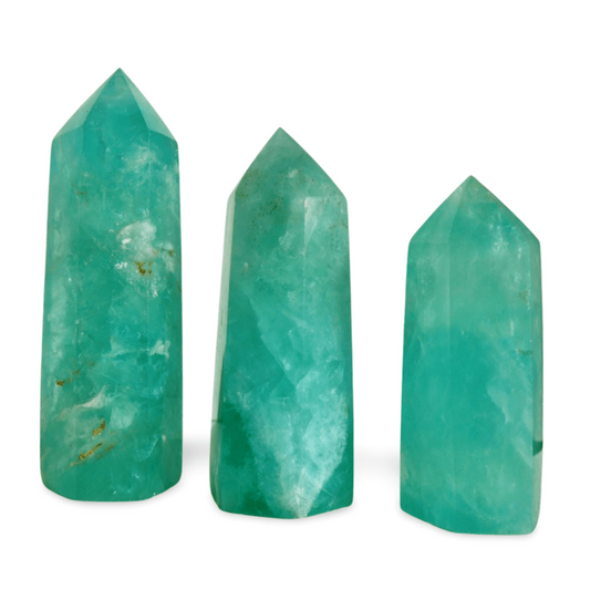 Fluorite Crystal Tower – Light Green Opaque | Natural Gemstone Obelisk - Wax | Wane - chakra - Crystal Tower2