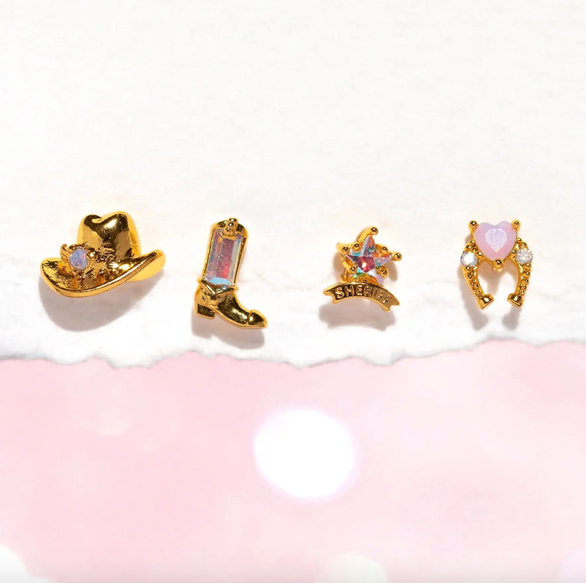 unique Western Charm Earring Set in displayed on surface