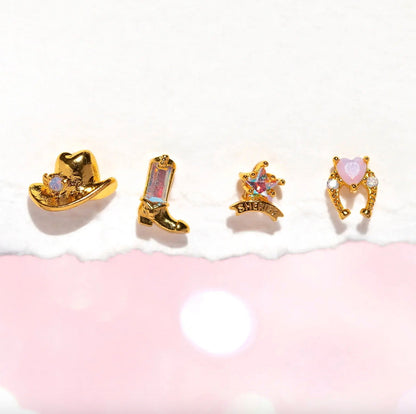 unique Western Charm Earring Set in displayed on surface