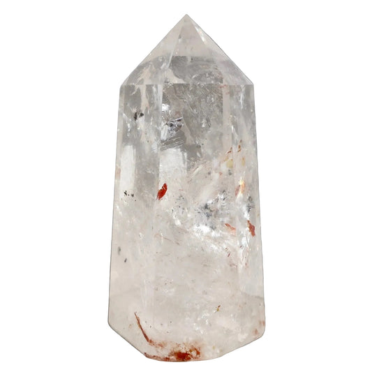 Golden Healer Clear Quartz Crystal Tower (One Piece) | Natural, Rare Iron Oxide Inclusions | Healing Energy Stone in Standard and Monolithic Sizes - Wax | Wane - crystal - Crystal Tower4