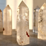 Golden Healer Clear Quartz Crystal Tower (One Piece) | Natural, Rare Iron Oxide Inclusions | Healing Energy Stone in Standard and Monolithic Sizes - Wax | Wane - crystal - Crystal Tower8