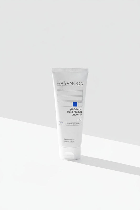Tube of HARAMOON skincare product on a white background