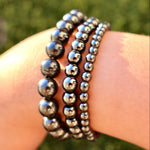 Hematite Crystal Healing Bracelet – Natural Iron - Rich Gemstone Beads | One Piece, 3 Sizes - Wax | Wane - amazonite bracelet - Crystal Bracelet14