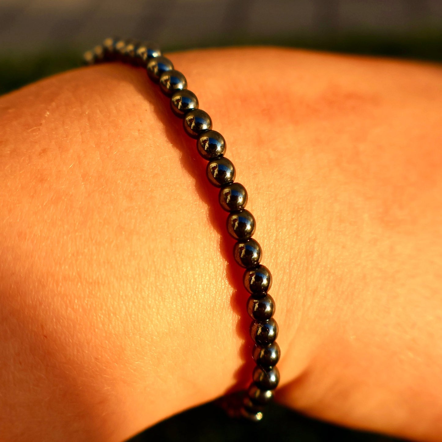 Hematite Crystal Healing Bracelet – Natural Iron - Rich Gemstone Beads | One Piece, 3 Sizes - Wax | Wane - amazonite bracelet - Crystal Bracelet12