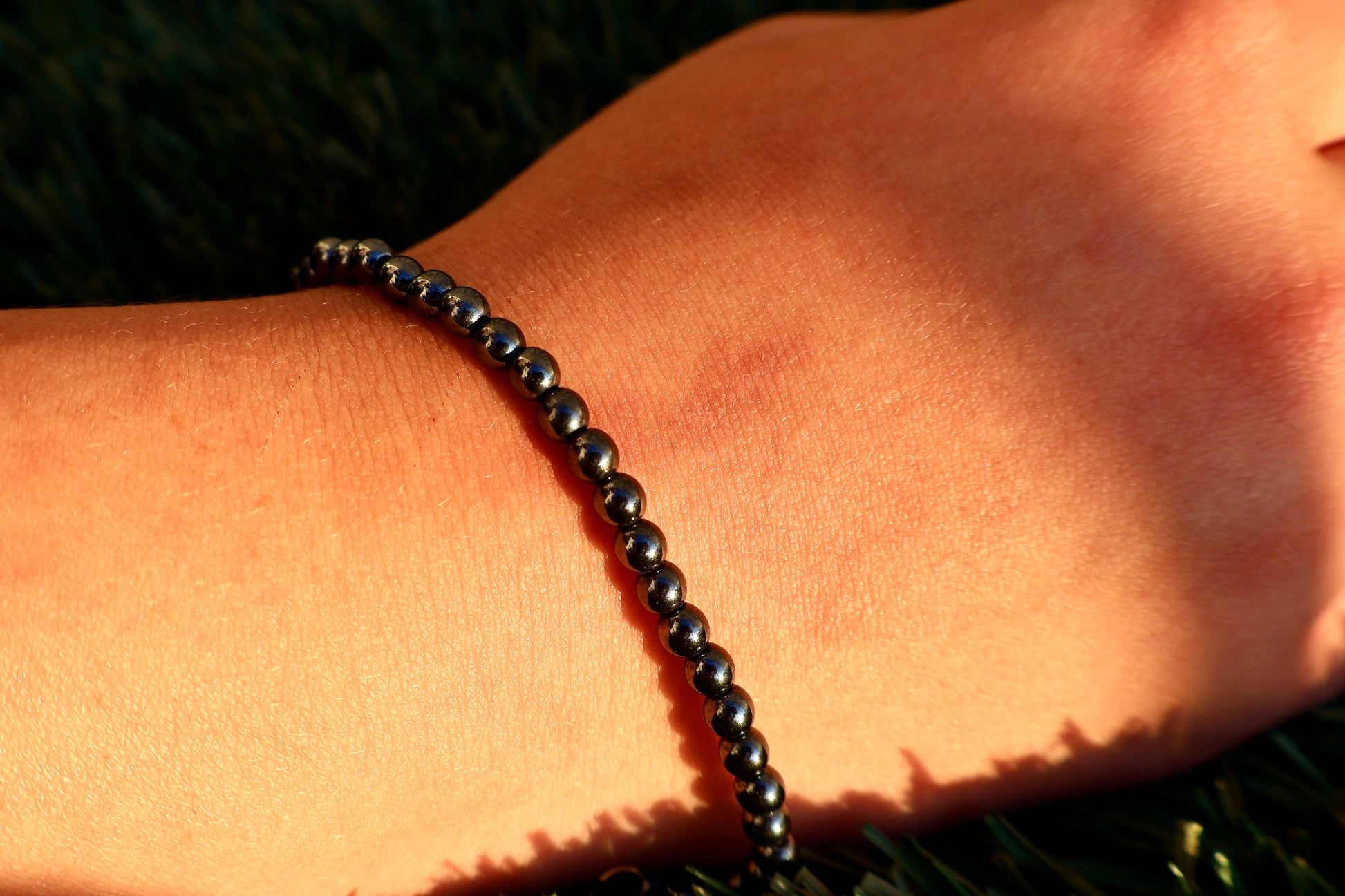 Hematite Crystal Healing Bracelet – Natural Iron - Rich Gemstone Beads | One Piece, 3 Sizes - Wax | Wane - amazonite bracelet - Crystal Bracelet11