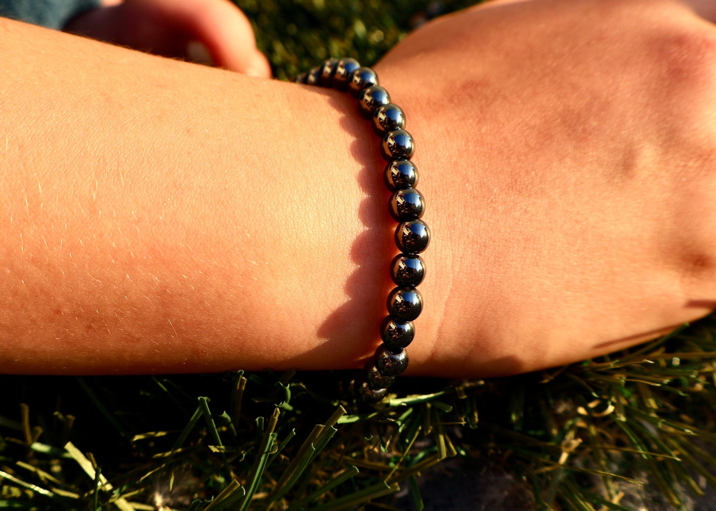 Hematite Crystal Healing Bracelet – Natural Iron - Rich Gemstone Beads | One Piece, 3 Sizes - Wax | Wane - amazonite bracelet - Crystal Bracelet13