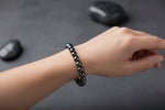 Hematite Crystal Healing Bracelet – Natural Iron - Rich Gemstone Beads | One Piece, 3 Sizes - Wax | Wane - amazonite bracelet - Crystal Bracelet9