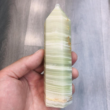 Jade Energy Tower - Natural Stone for Balance and Protection, Unique Decorative Piece, 4 Inches