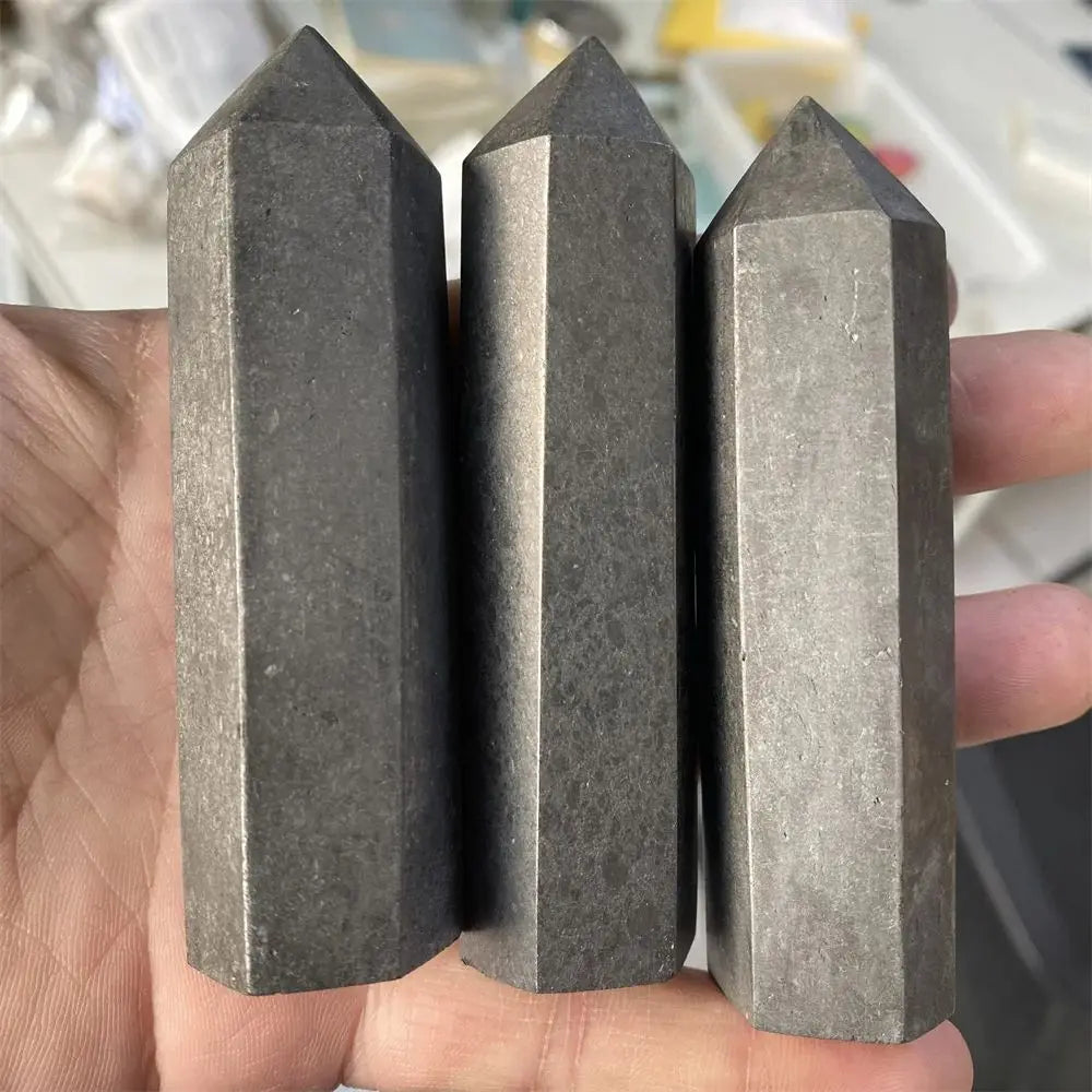 Elite Shungite Stone Tower, Sourced from Russia, Natural Electromagnetic Wave Absorber and Water Purifier