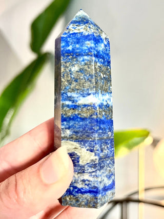 Lapis Lazuli Obelisk - Authentic Quality Gemstone for Wisdom and Truth, Decorative 4-Inch Tall - Wax | Wane - Decor - Crystal1