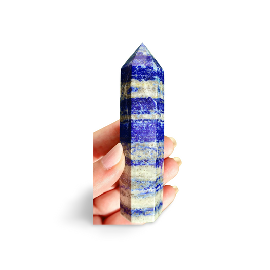 Lapis Lazuli Obelisk - Authentic Quality Gemstone for Wisdom and Truth, Decorative 4-Inch Tall