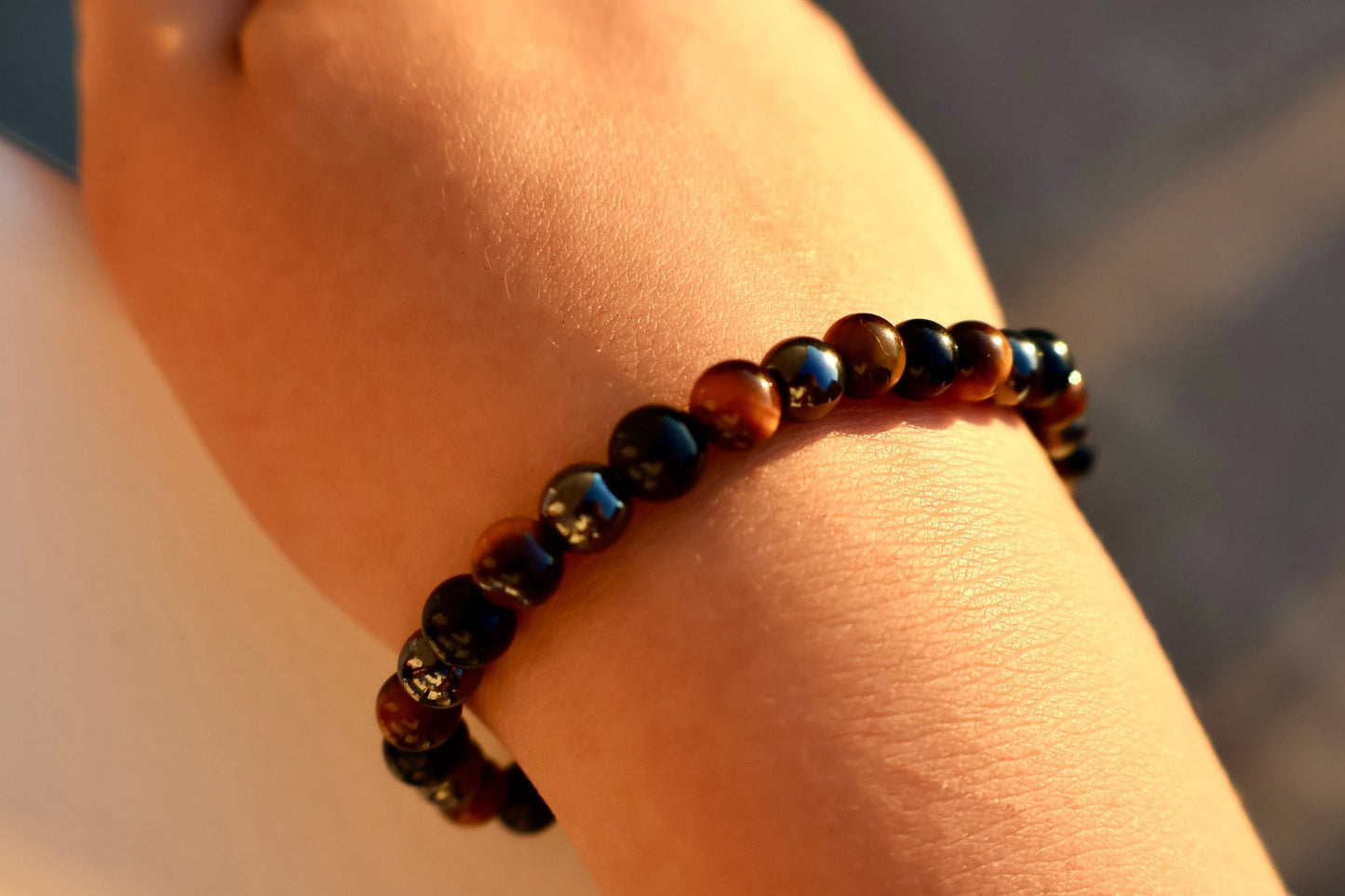 Natural Crystal Healing Bracelet – Natural 6 and 8mm Gemstone Beads | One Piece, 3 Sizes (Copy) - Wax | Wane - amazonite bracelet - Crystal Bracelet4