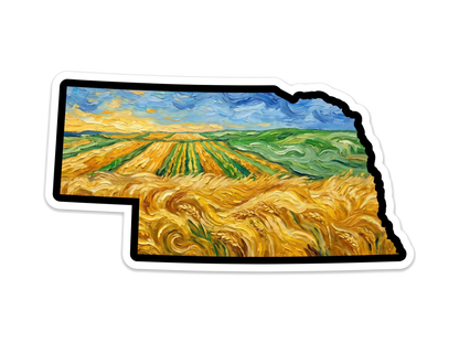Nebraska Stadium 3 Pack Art Print — Framed Horizontal Poster (Van Gogh Balloon Release Football Stadium) - Wax | Wane - 01_Stadium_Balloon_Release_Master_Transparent - Digital Download3