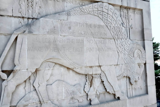 Nebraska State Capitol Art Print – Female Buffalo Beauty Inscription | Art Deco Digital Download | Capitol Series | Lincoln Nebraska Architecture Wall Art - Wax | Wane - architecture print - Digital Art2