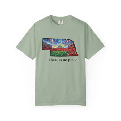Nebraska "There is no place." Game Day T-Shirt — 100% Cotton Van Gogh Style Big Red Design - Great Gift for Gameday - Wax | Wane - art stadium tee - T-Shirt13