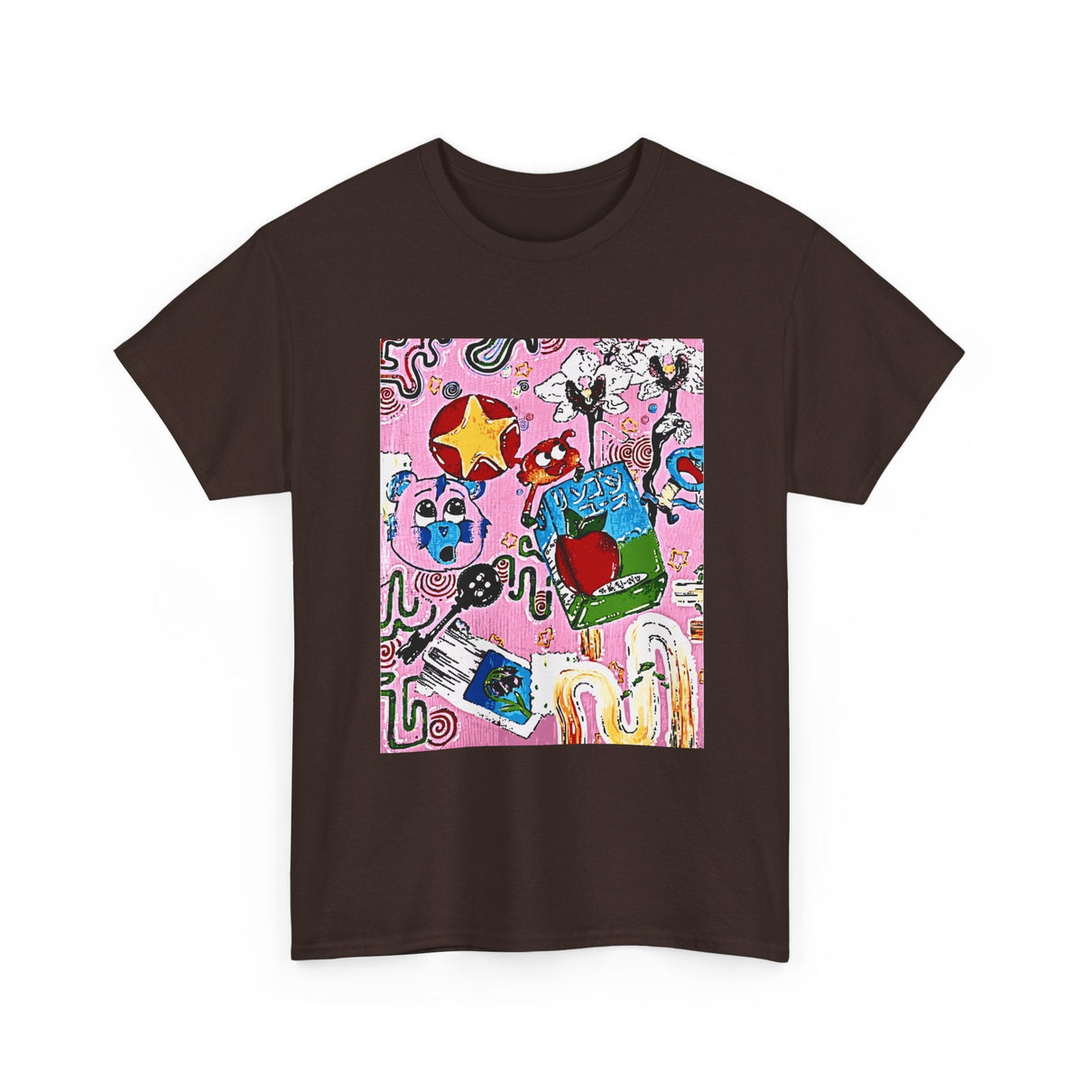 Pop Art Collage Tee — Colorful Hand-Drawn Cartoon Grunge - Wax | Wane - aesthetic streetwear - T-Shirt19