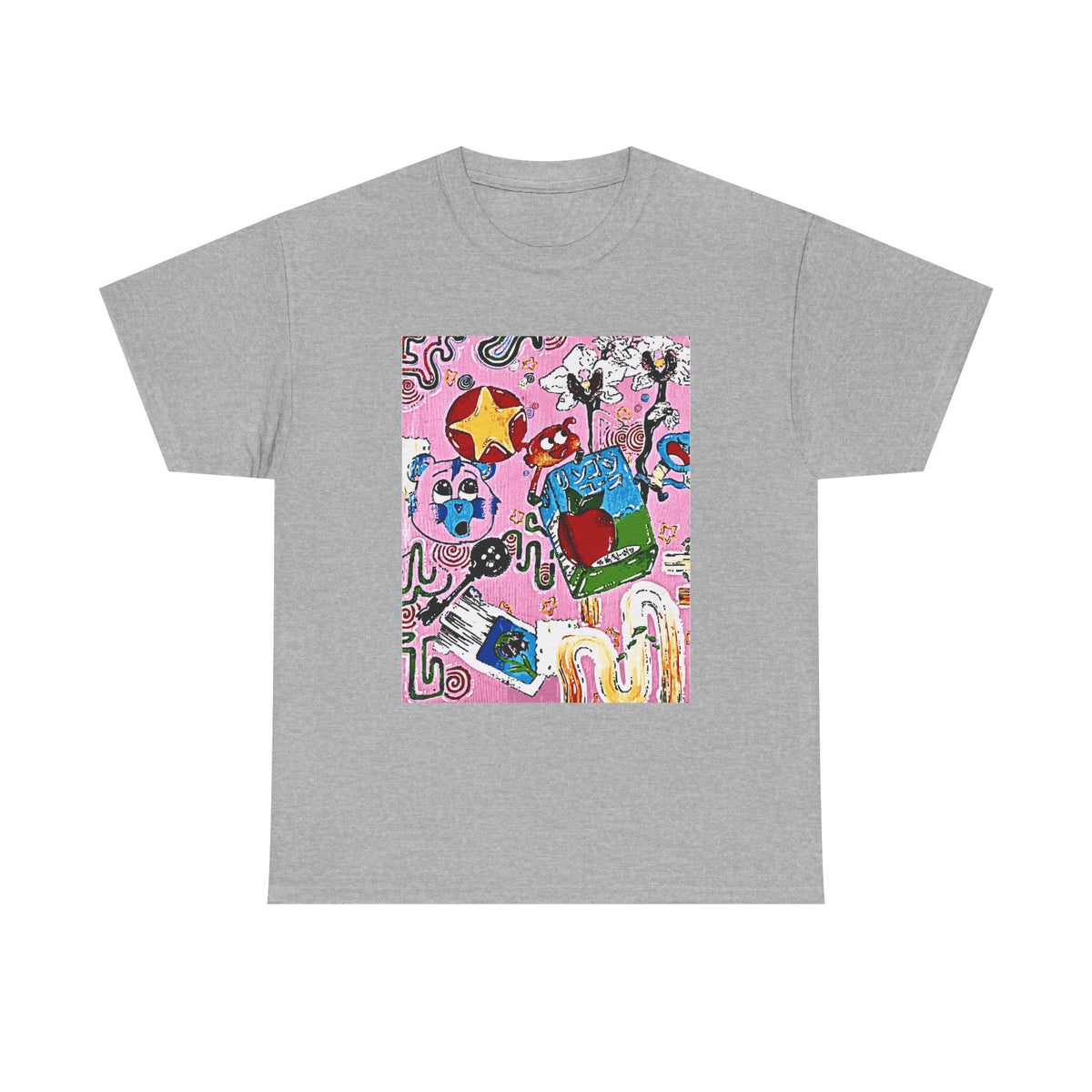 Pop Art Collage Tee — Colorful Hand-Drawn Cartoon Grunge - Wax | Wane - aesthetic streetwear - T-Shirt2