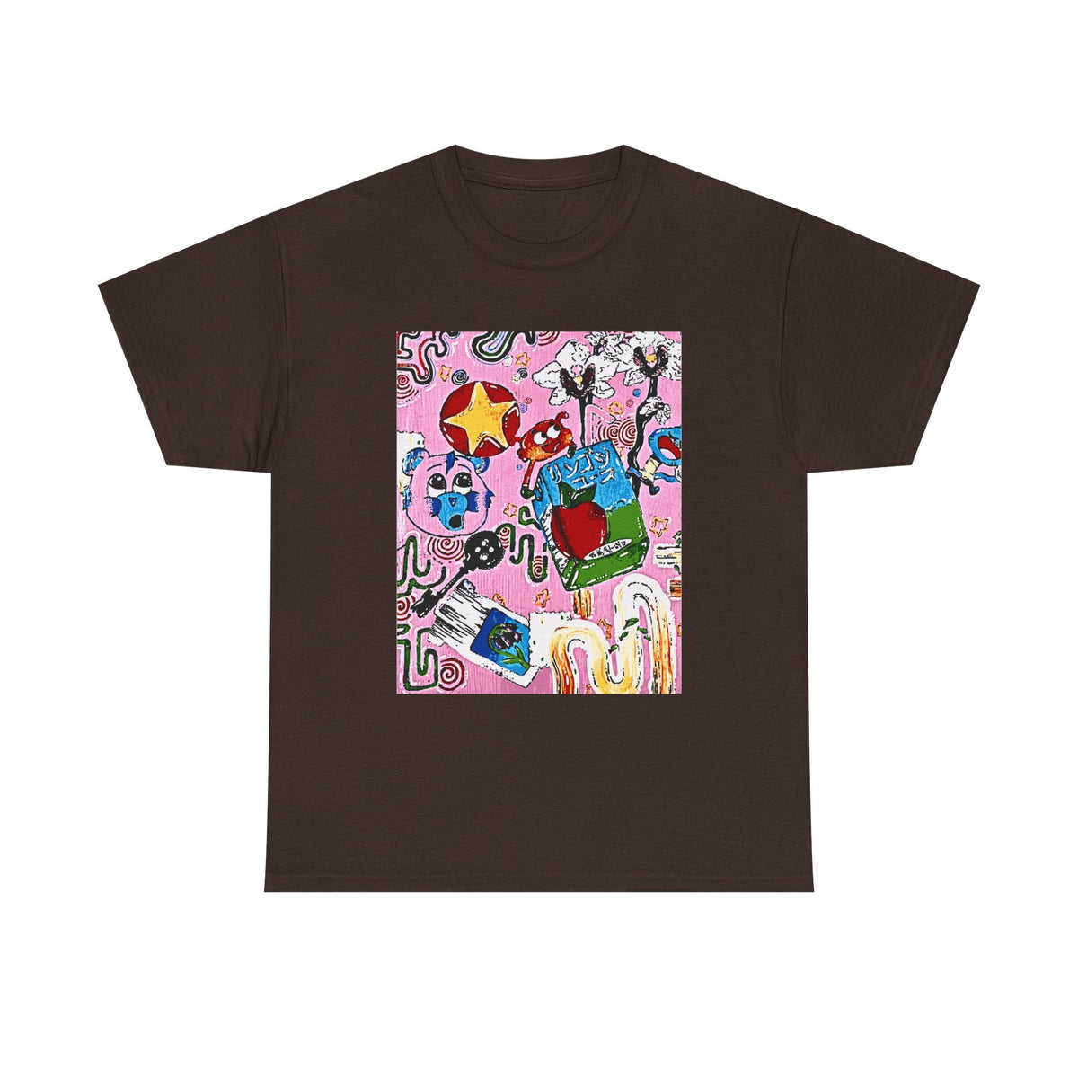 Pop Art Collage Tee — Colorful Hand-Drawn Cartoon Grunge - Wax | Wane - aesthetic streetwear - T-Shirt4