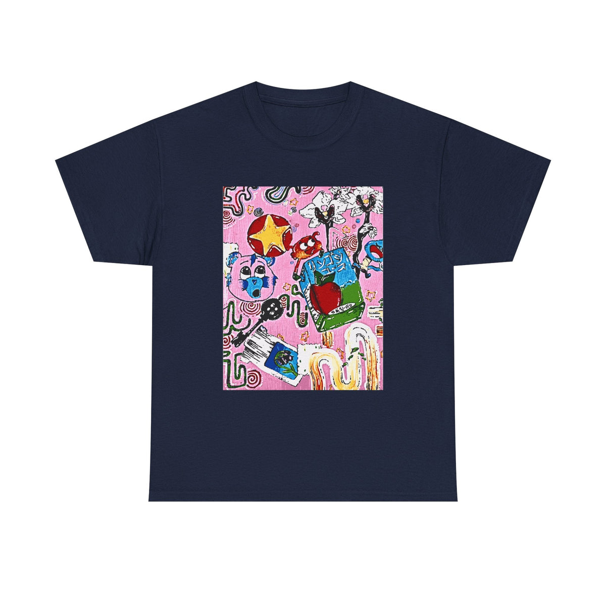 Pop Art Collage Tee — Colorful Hand-Drawn Cartoon Grunge - Wax | Wane - aesthetic streetwear - T-Shirt10