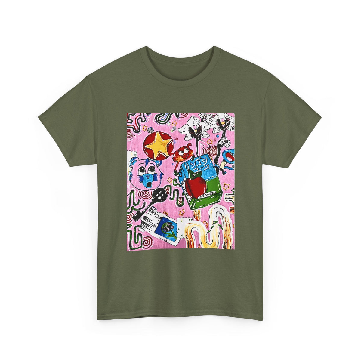 Pop Art Collage Tee — Colorful Hand-Drawn Cartoon Grunge - Wax | Wane - aesthetic streetwear - T-Shirt21
