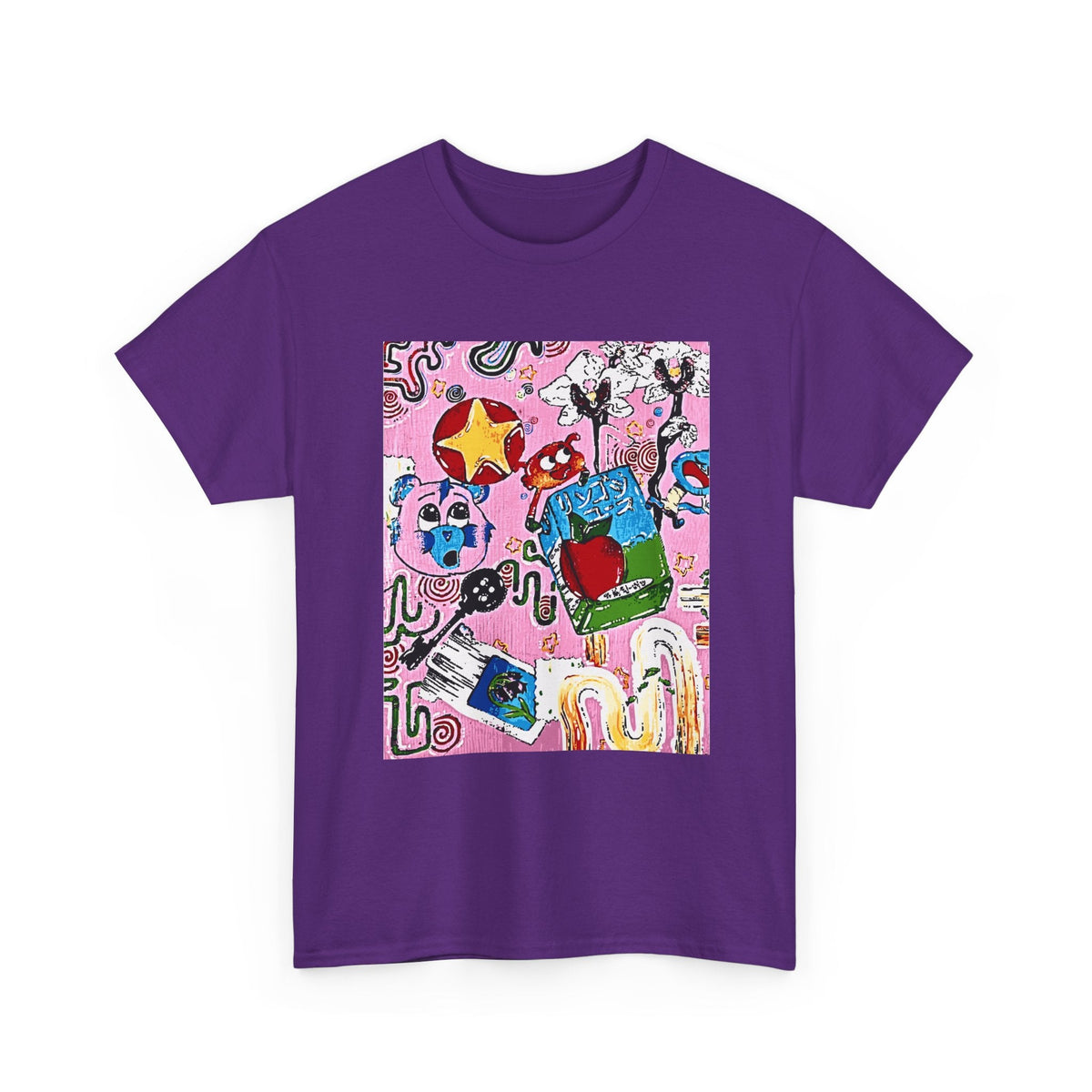 Pop Art Collage Tee — Colorful Hand-Drawn Cartoon Grunge - Wax | Wane - aesthetic streetwear - T-Shirt32